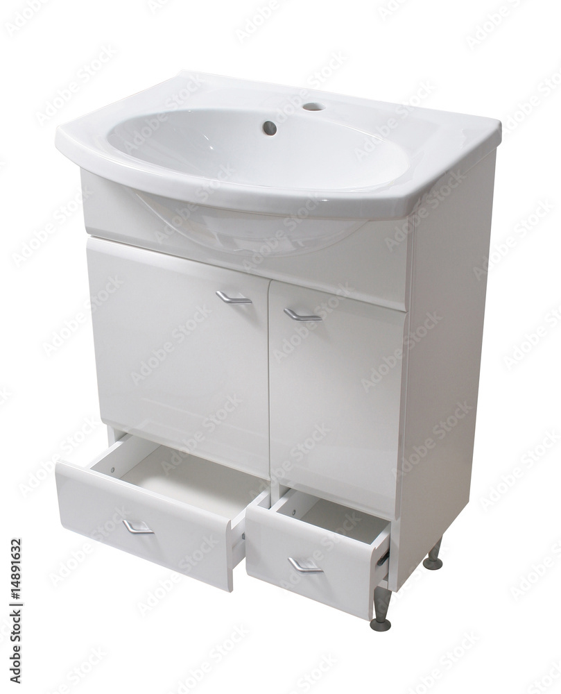 Basin and cabinet. File includes clipping path Basin and cabinet. File includes clipping path