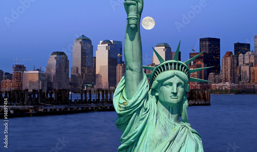 The Statue of Liberty and New York City