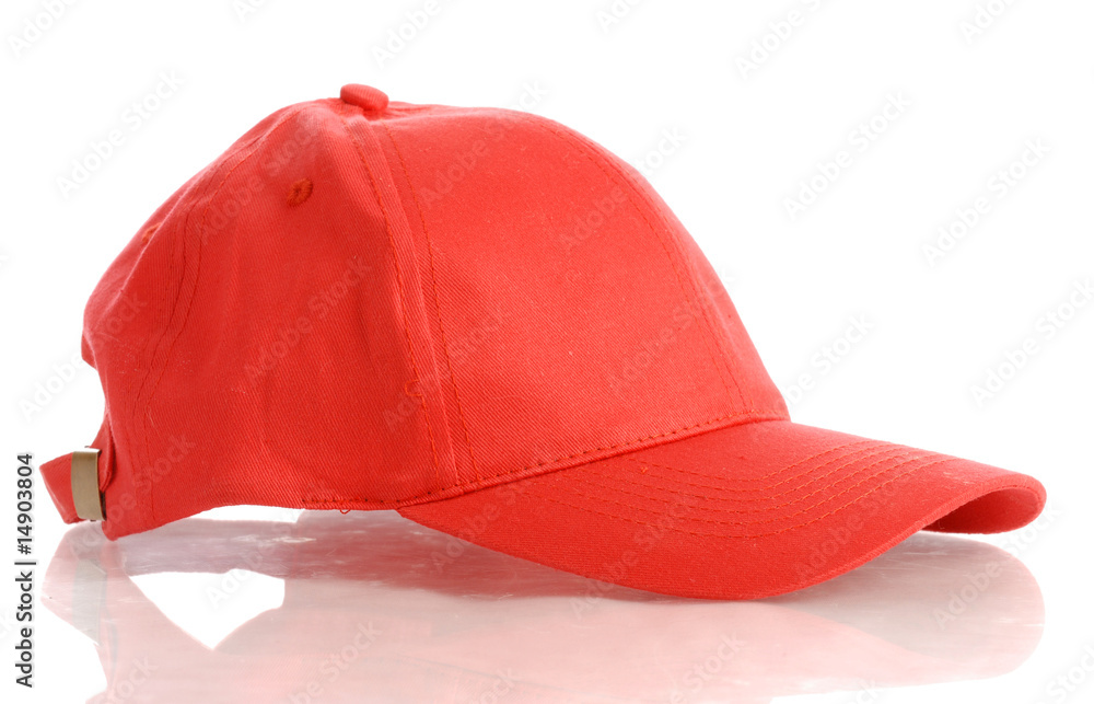 red baseball cap or hat isolated on white background red baseball cap or hat isolated on white background