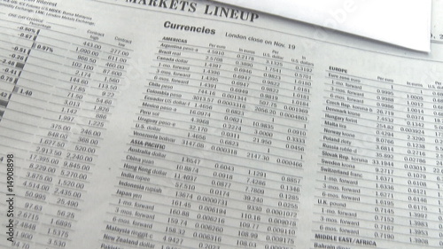 Economy newspaper business and finance concept