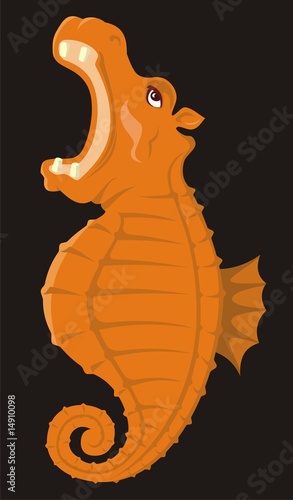 Hippopocampus - seahorse with hippos head