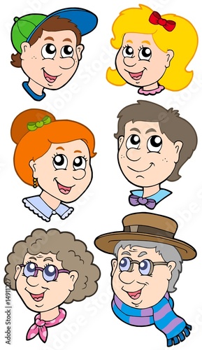 Family faces collection