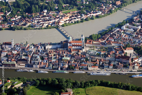 Passau - Blick auf Dom - Luftaufnahme