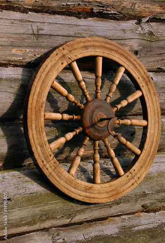 Spinning Wheel And Its Shadow