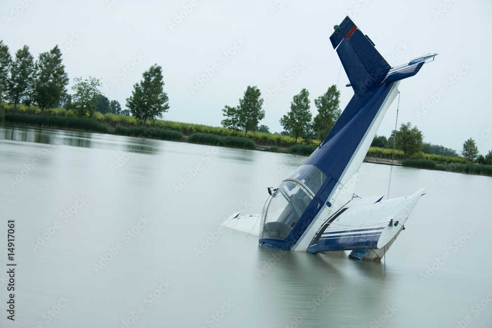 Naklejka premium wypadek samolotu