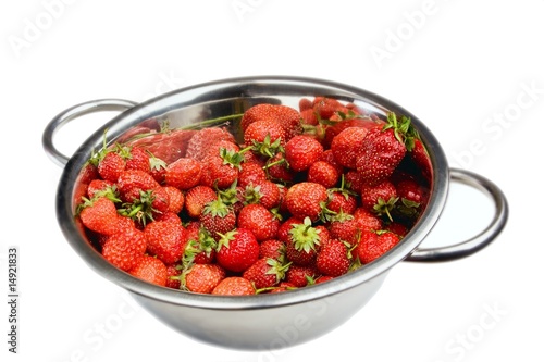 Fresh strawberries in the bowl