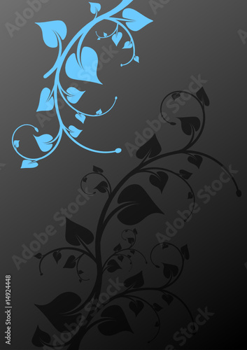 gray floral background