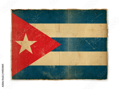 grunge flag of Cuba