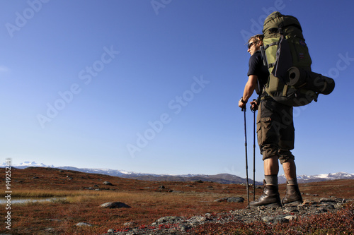 Hiker on the Kungsleden