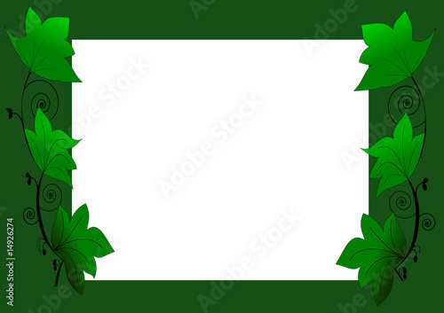 green leaves boarder
