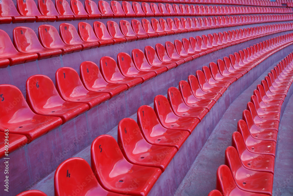 Seats on a stadium