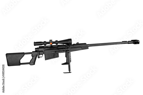 long range sniper rifle isolated