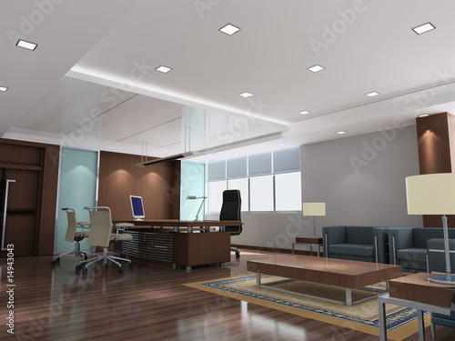 3d modern office room