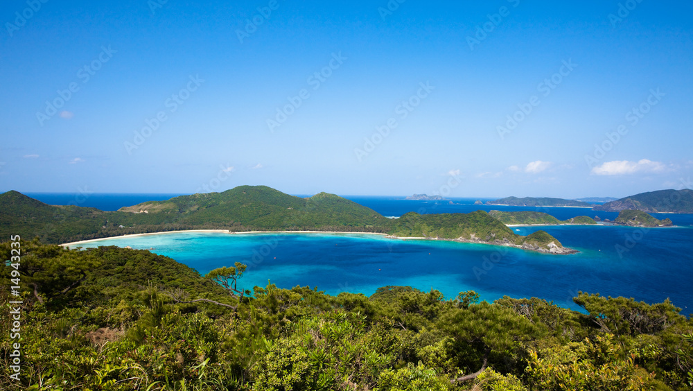 Scenic view of Japanese tropical islands