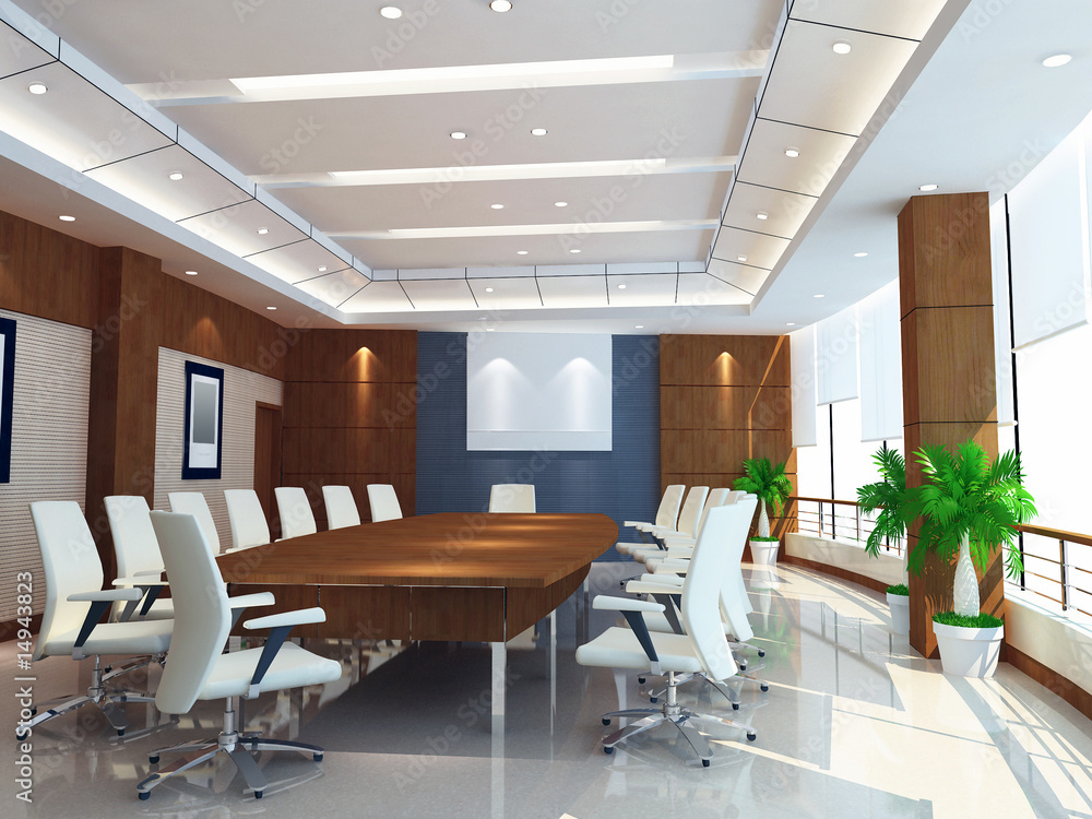 Fototapeta premium 3d meeting room
