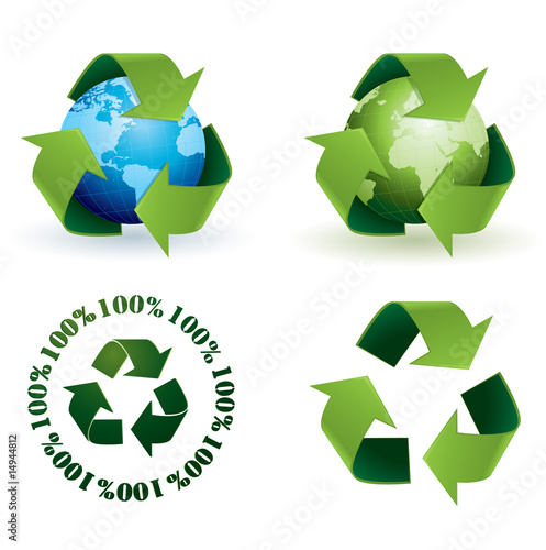 Global recycling icons