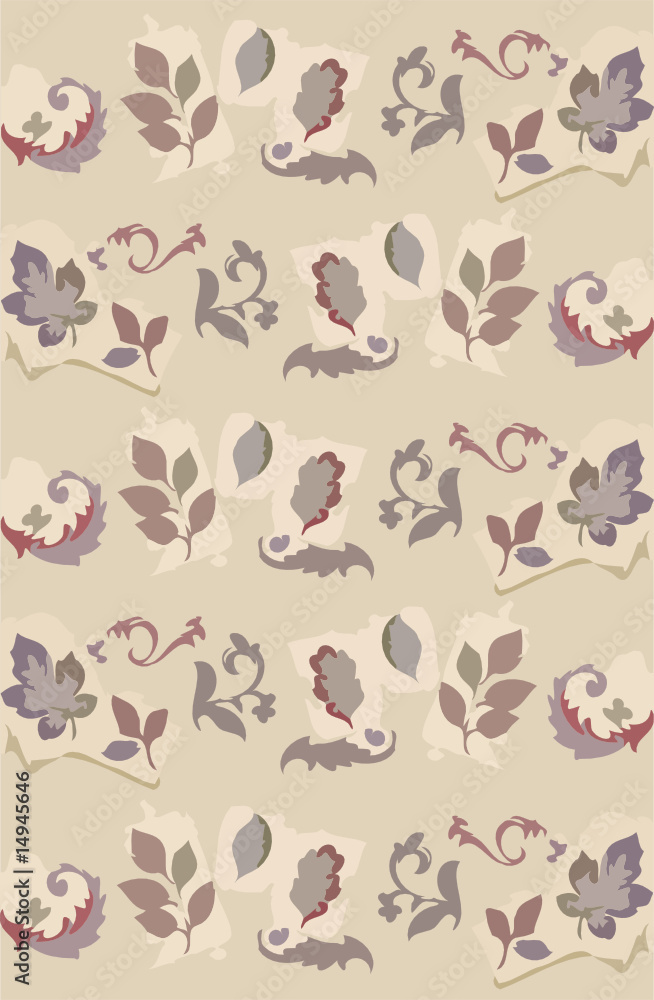 Seamless vector abstract floral pattern