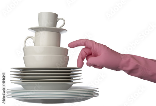 white dishes kitchen