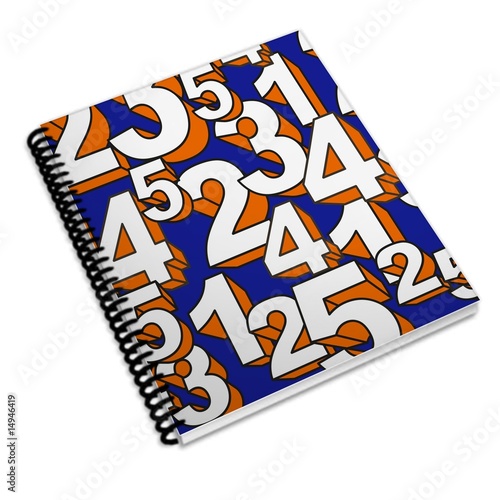 One 3d render Book  on white background