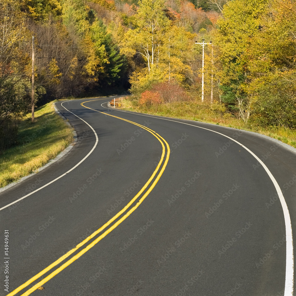 Naklejka premium Winding scenic highway