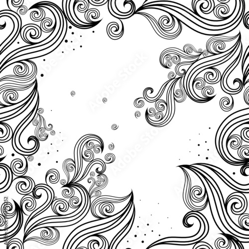 Seamless background with stylish curl pattern