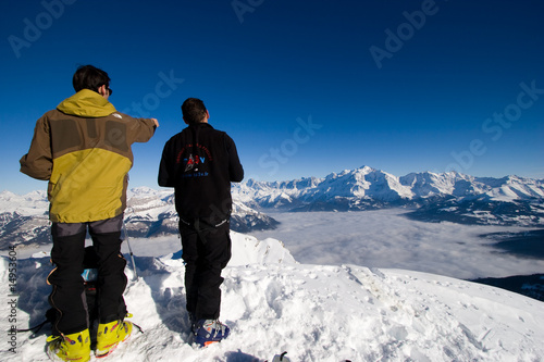 Massif du Mont Blanc depuis le col des Verts