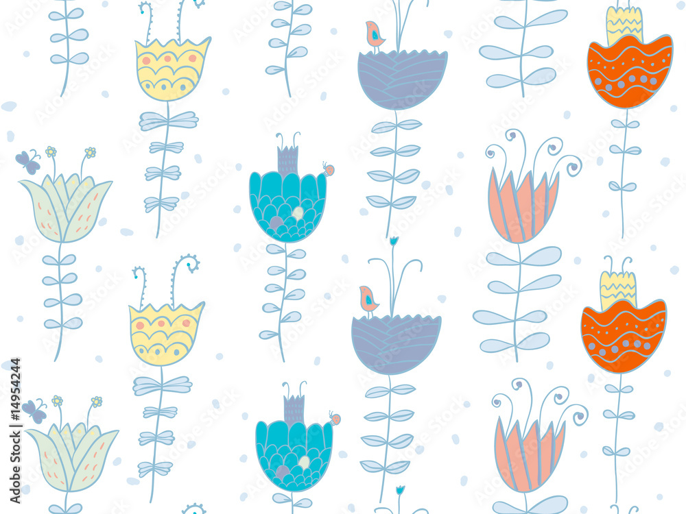 Cute pattern - isolated flowers Cute pattern - isolated flowers