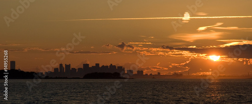 Sunset sur boston photo