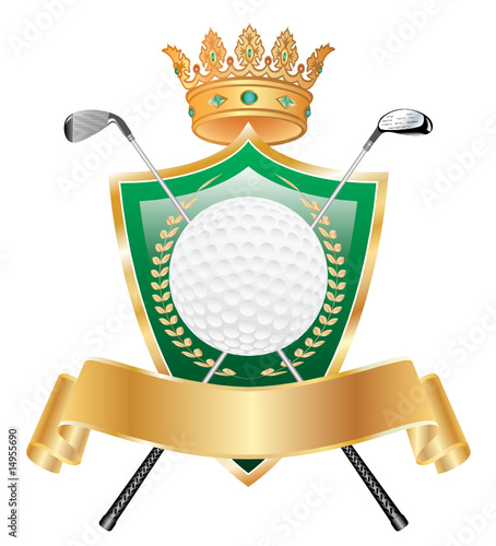 golden golf crown