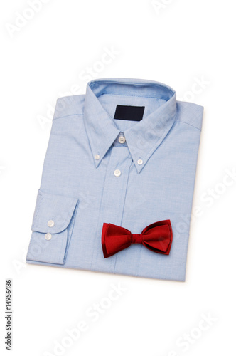 Shirt and tie isolated on the white background photo