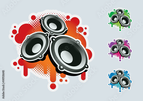 Speaker symbol set.