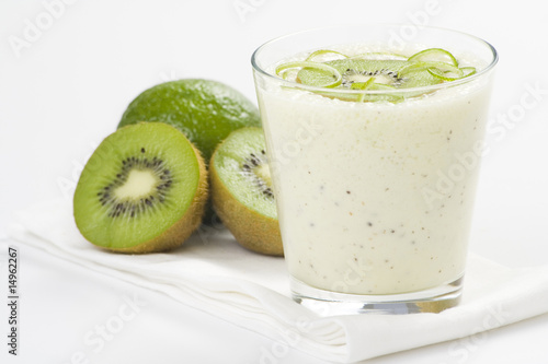 refreshment and creamy milkshake  kiwi and lime