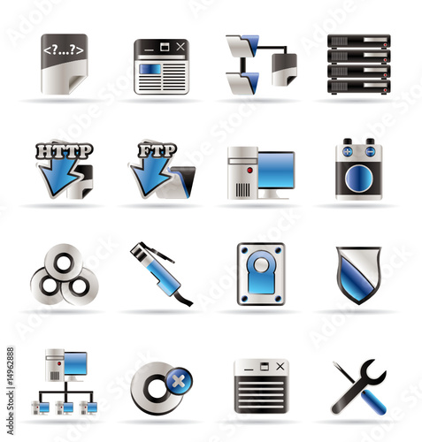 Server Side Computer icons - Vector Icon Set