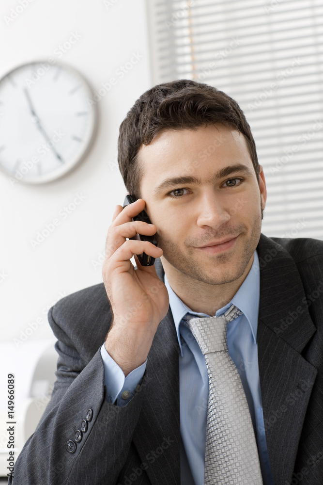 Businessman with mobile