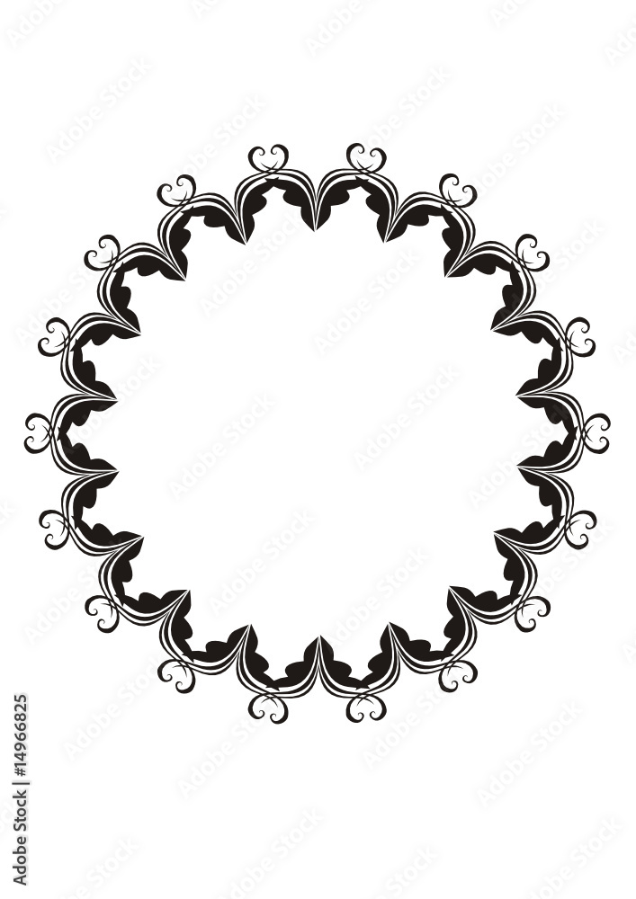 Obraz premium Round floral frame