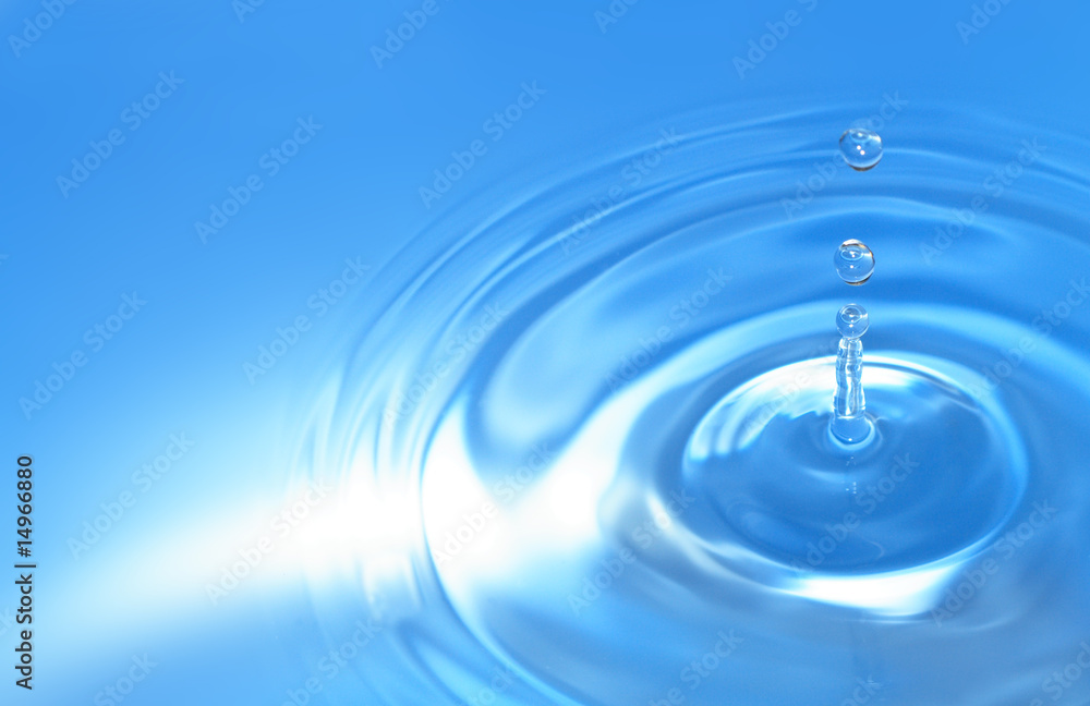 Blue Splashing Water