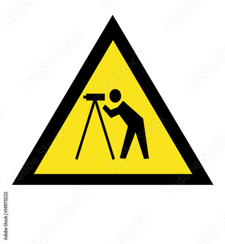 surveying warning sign