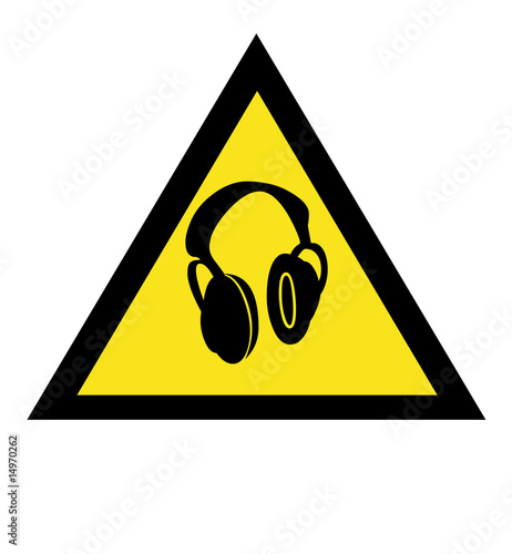 loud noise warning sign