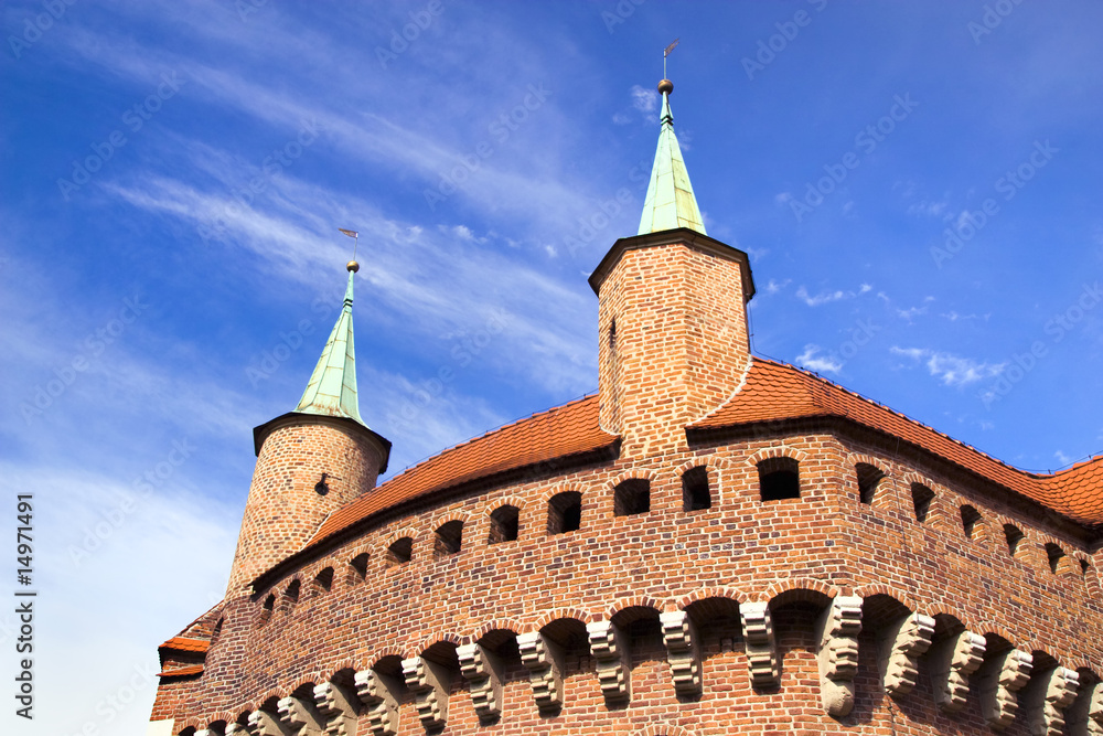 Great Barbican Fortification in Cracow, Poland
