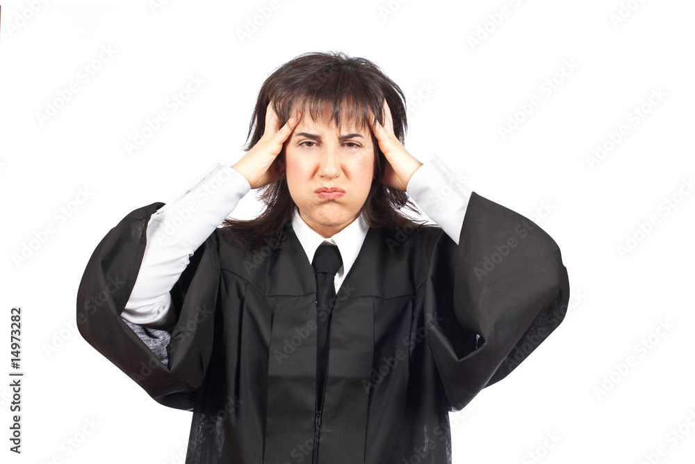 Angered female judge Angered female judge