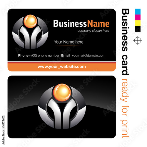 Business card, CMYK. Ready for print