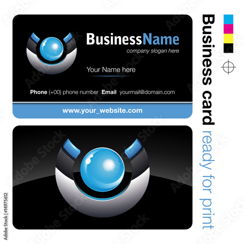 Business card, CMYK. Ready for print