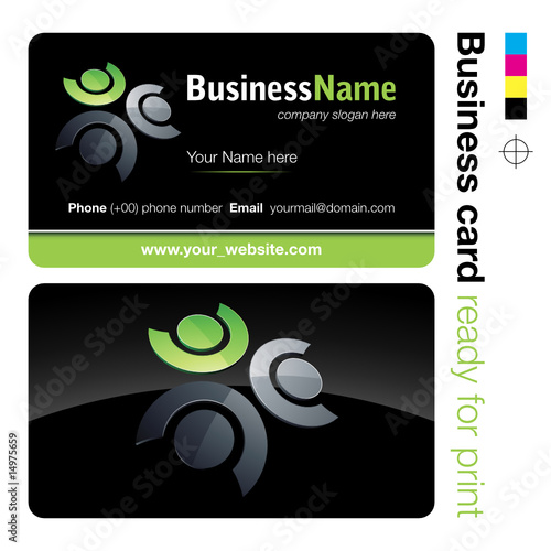 Business card, CMYK. Ready for print