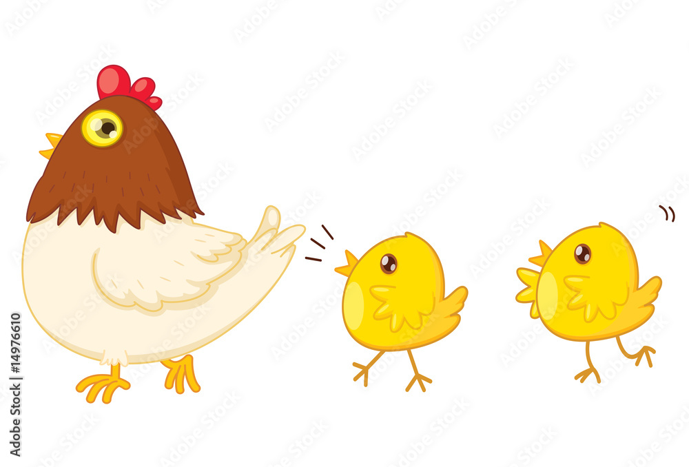 hen with chicken hen with chicken