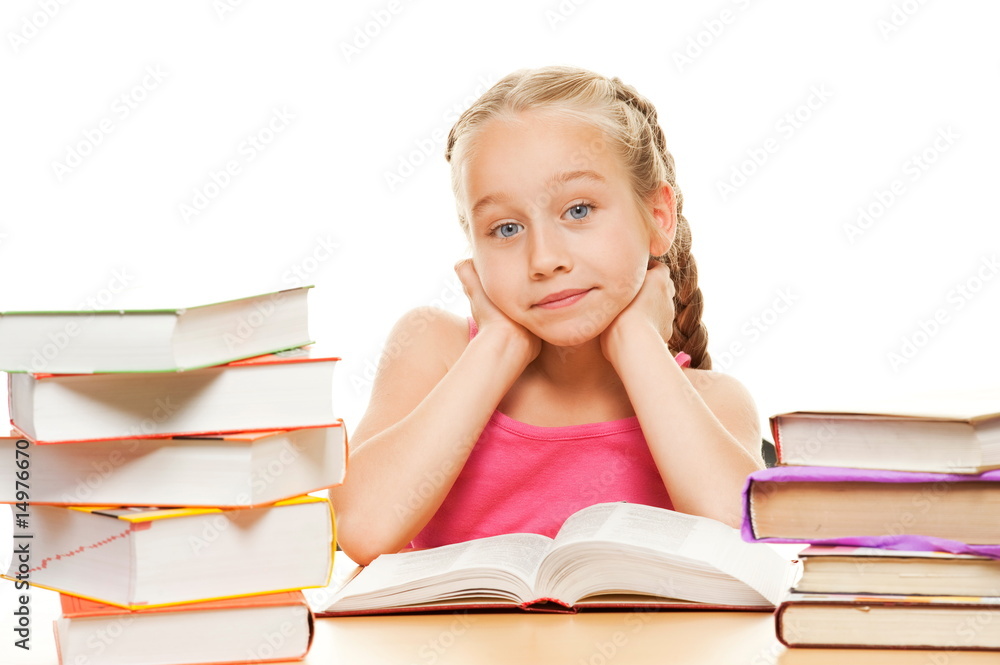 Thinking schoolgirl Thinking schoolgirl