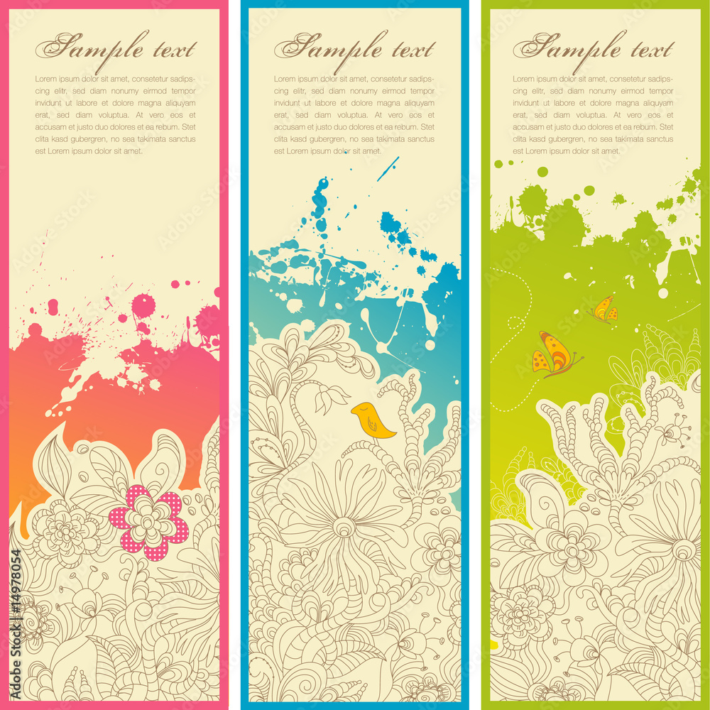 magic garden doodles banners