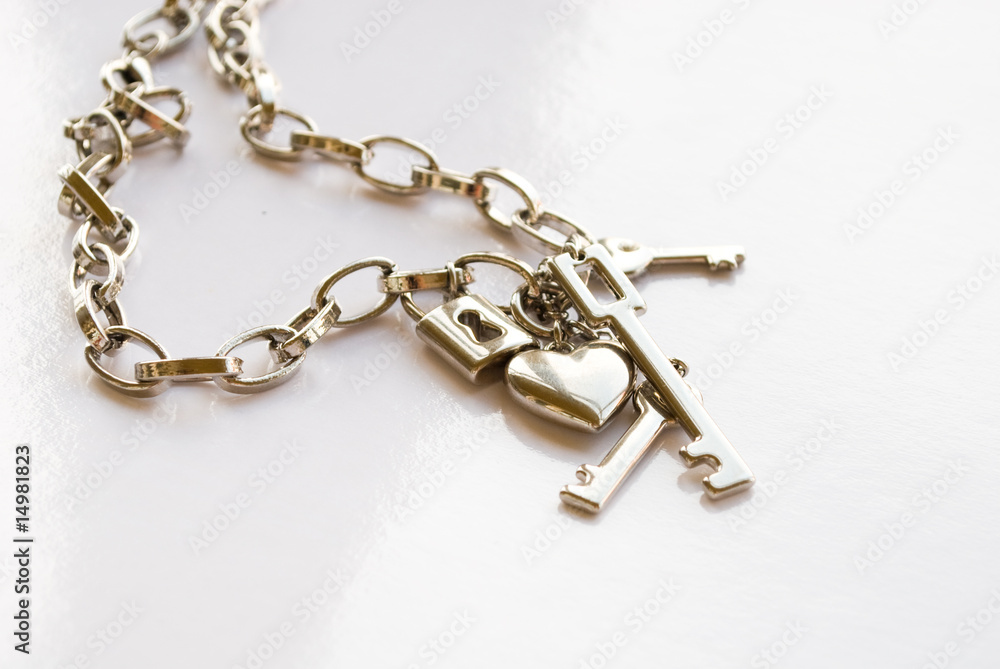 decoration in the manner of lock and heart decoration in the manner of lock and heart