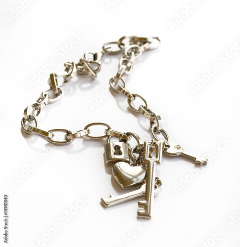 decoration in the manner of lock and heart