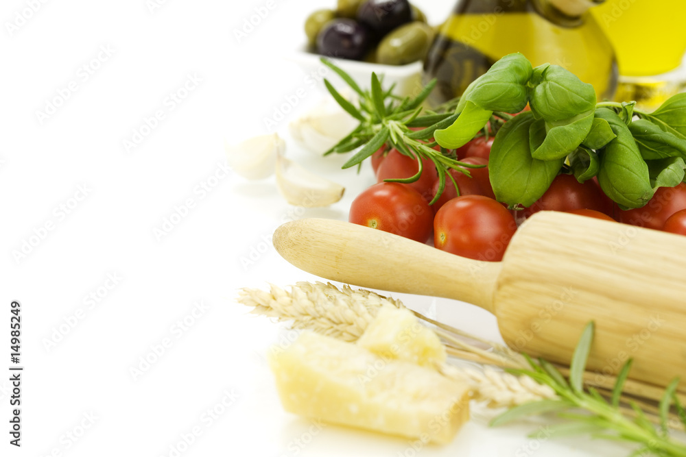 Parmesan, herbs and vegetables