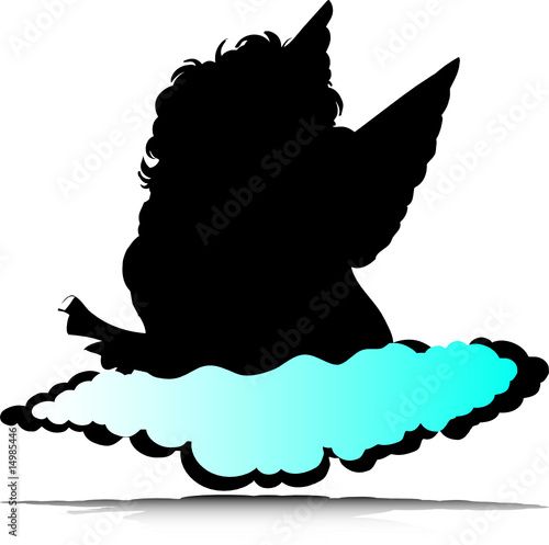 little angel vector silhouettes